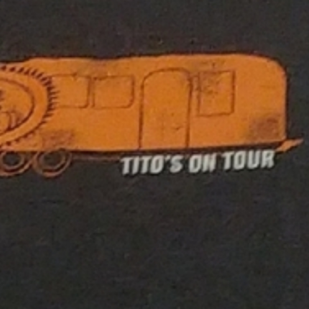 Women's Tito's Charcoal Tank Top with Orange Graphic